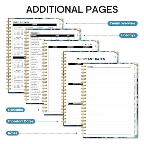Taja 2026-2027 Academic Planner 6.3"x8.5" (A5) | Monthly & Weekly Jul 2026-Jun 2027 Planner Calendar thumbnail 5