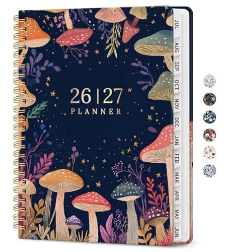 Taja 2026-2027 Academic Planner, Monthly & Weekly Jul 2026-Jun 2027 Calendar Planner, A5 Size (6.3"x8.5") | Smooth Ink Flow Acid-Free Paper - main product image