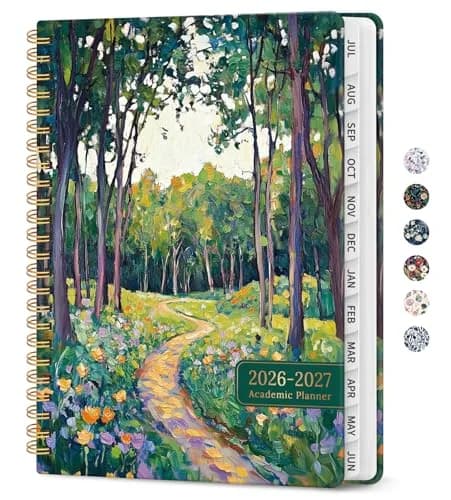 Taja 2026-2027 Academic Planner Monthly & Weekly Jul 2026-Jun 2027 Calendar Planner 21.8 cm (8.5 inches) | Smooth Ink Flow Acid-Free Paper — M-Forest Pathway