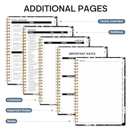 Taja 2026-2027 Academic Planner, Monthly & Weekly Jul 2026-Jun 2027 Calendar Planner, 146 Pages (A5 Size, 6.3"x8.5") | Imported Stationery for Students & Professionals thumbnail 5