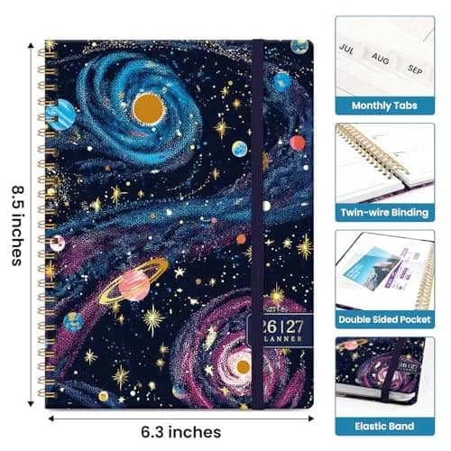 Taja 2026-2027 Academic Planner 6.3"x8.5" (A5) | Monthly & Weekly Jul 2026-Jun 2027 Planner Calendar thumbnail 4