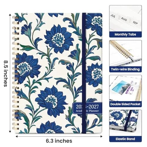Taja Academic Planner 2026-2027, Jul 2026-Jun 2027 Monthly & Weekly Planner, 16 cm x 22 cm (6.3"x8.5") | Acid-Free Paper thumbnail 4