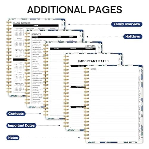 Taja Academic Planner 2026-2027, Jul 2026-Jun 2027 Monthly & Weekly Planner, 16 cm x 22 cm (6.3"x8.5") | Acid-Free Paper thumbnail 5