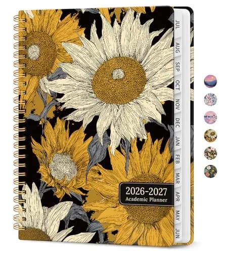 Taja 2026-2027 Academic Planner 6.3"x8.5" (16cm x 21.6cm) | Monthly & Weekly Spiral Bound Hardcover thumbnail 1