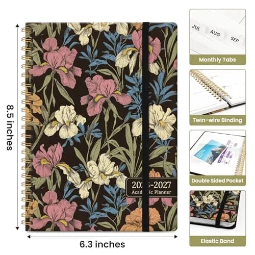Taja Academic Planner 2026-2027, Jul 2026-Jun 2027 Monthly & Weekly Planner 16.3cm x 21.8cm (6.3"x8.5") | Acid-Free Paper for Smooth Writing thumbnail 4