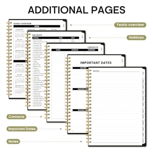 Taja Academic Planner 2026-2027, Jul 2026-Jun 2027 Monthly & Weekly Planner 16.3cm x 21.8cm (6.3"x8.5") | Acid-Free Paper for Smooth Writing thumbnail 5