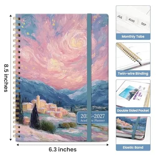 Taja Planner 2026-2027 | Academic & Personal Organizer, July 2026 - June 2027, Spiral Bound, 6.3"x8.5" thumbnail 4