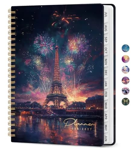 Taja Academic Planner 2026-2027, Jul 2026-Jun 2027 Monthly & Weekly Planner 16 cm (6.3") x 21.6 cm (8.5") | Acid-Free Paper — Y-Radiant Bastille