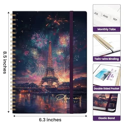 Taja Academic Planner 2026-2027, Jul 2026-Jun 2027 Monthly & Weekly Planner 16 cm (6.3") x 21.6 cm (8.5") | Acid-Free Paper thumbnail 4