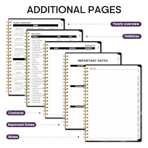 Taja Academic Planner 2026-2027, Jul 2026-Jun 2027 Monthly & Weekly Planner 16 cm (6.3") x 21.6 cm (8.5") | Acid-Free Paper thumbnail 5