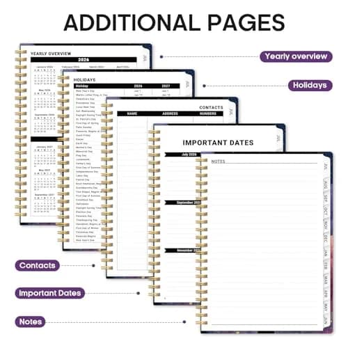 Taja Academic Planner 2026-2027, Jul 2026-Jun 2027 Monthly & Weekly Planner 146 Pages (A5 Size) thumbnail 5