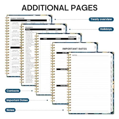 Taja Academic Planner 2026-2027, Jul 2026-Jun 2027 Monthly & Weekly Planner 16.1cm (6.3") x 21.7cm (8.5") | Acid-Free Paper thumbnail 5