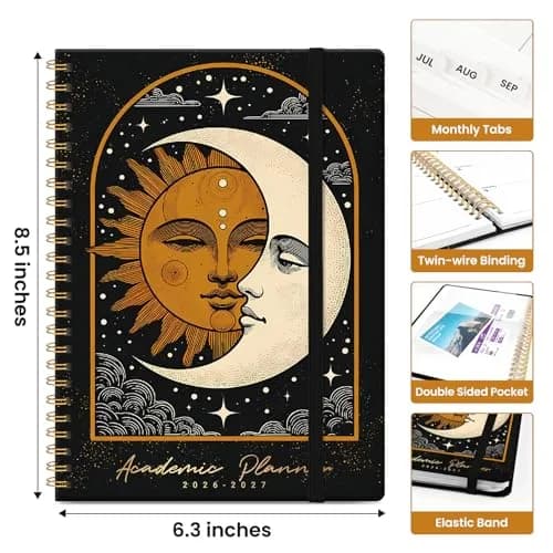 Taja Academic Planner 2026-2027, Jul 2026-Jun 2027 Monthly & Weekly Planner 16.0 cm x 21.5 cm | Acid-Free Paper for Smooth Writing thumbnail 4