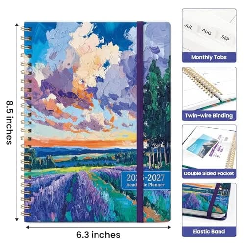 Taja Academic Planner 2026-2027, Jul 2026-Jun 2027 Monthly & Weekly Planner 16.0 cm (6.3") x 21.6 cm (8.5") | Acid-Free Paper thumbnail 4