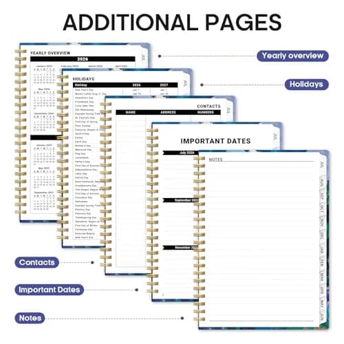 Taja Academic Planner 2026-2027, Jul 2026-Jun 2027 Monthly & Weekly Planner 16.0 cm (6.3") x 21.6 cm (8.5") | Acid-Free Paper thumbnail 5