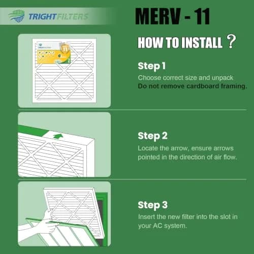 TRIGHTFILTERS 20x30x1 Air Filter MERV 11 HVAC Furnace Filter Pleated 2 Pack | Electrostatic Dust Capture thumbnail 6