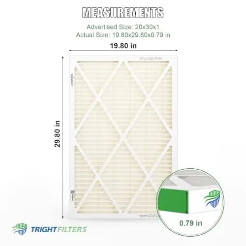 TRIGHTFILTERS 20x30x1 Air Filter MERV 11 HVAC Furnace Filter Pleated 2 Pack | Electrostatic Dust Capture thumbnail 2