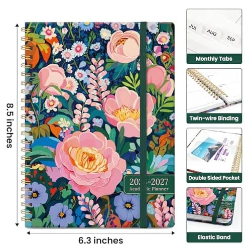 Taja Academic Planner 2026-2027, Monthly & Weekly Jul 2026-Jun 2027 Planner, 16 cm x 22 cm (6.3"x8.5") | Organized Planning for Students & Professionals thumbnail 4