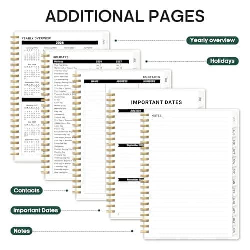 Taja Academic Planner 2026-2027, Monthly & Weekly Jul 2026-Jun 2027, 146 Pages, 16.2cm x 21.7cm | Organized Planning for Students & Professionals thumbnail 5