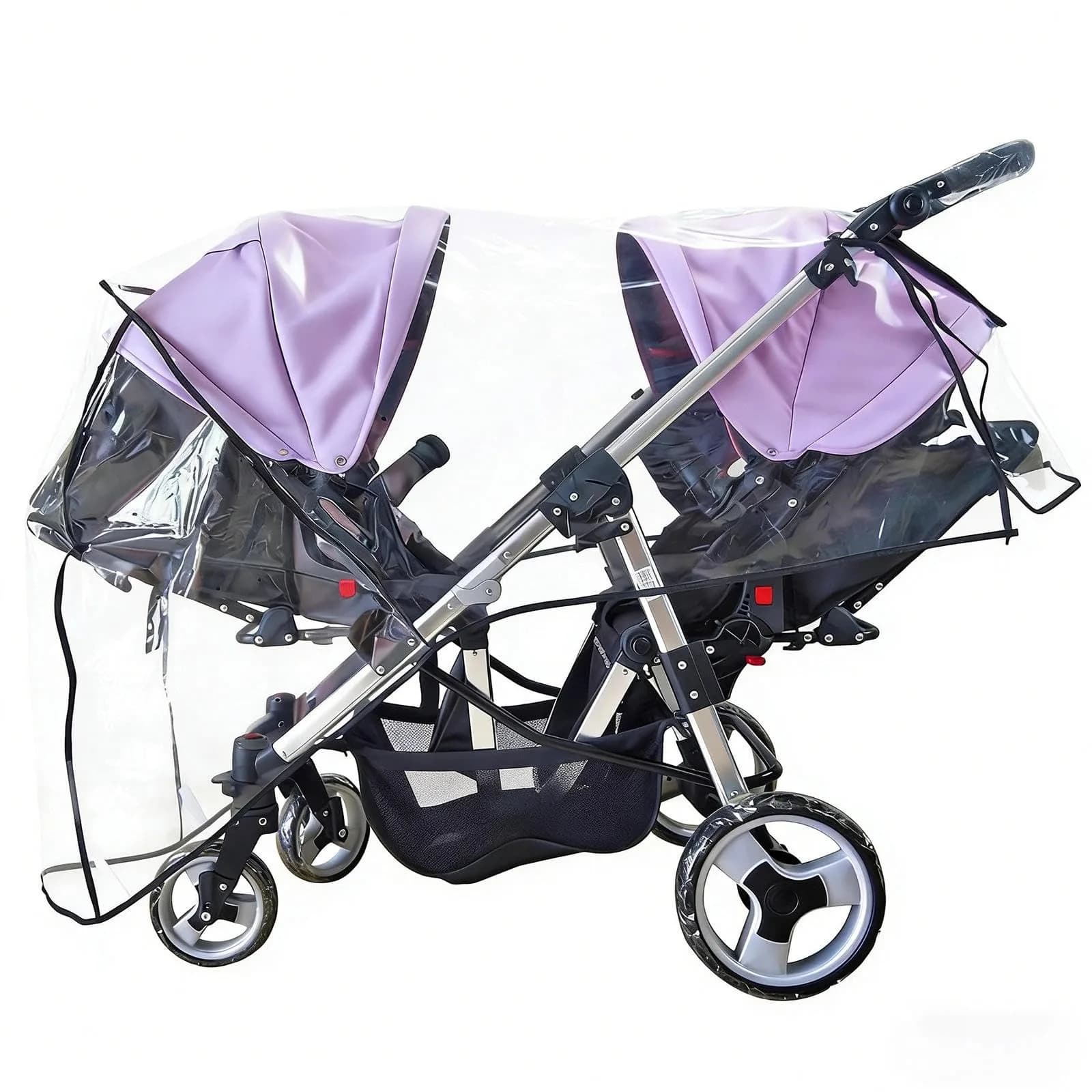 HSJH Weather Shield for Double Stroller Waterproof Rain Cover 42cm x 79cm x 82cm | Universal Twin Rain Cover — Double Stroller