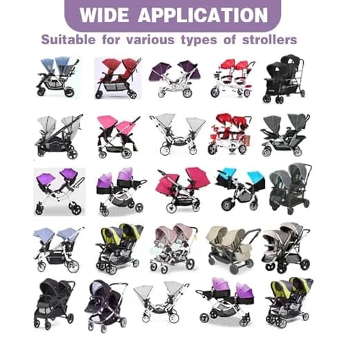 HSJH Double Stroller Rain Cover | Waterproof Weather Shield for Tandem Twin Strollers with Large See-Through Window thumbnail 7