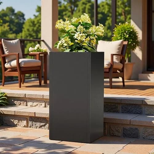 Diyfire 24" Tall Metal Planters Box for Outdoor Plants | Heavy Duty, Rust & UV Resistant, 54L Capacity thumbnail 1