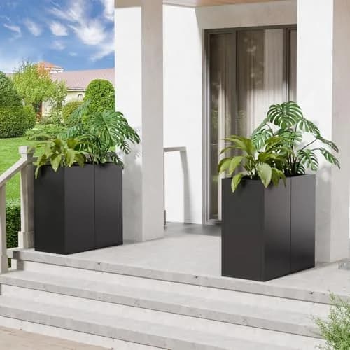 Diyfire 24" Tall Metal Planters Box for Outdoor Plants | Heavy Duty, Rust & UV Resistant, 54L Capacity thumbnail 8