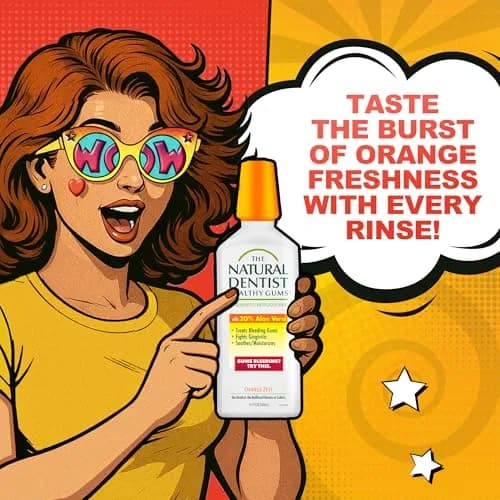 The Natural Dentist Healthy Gums Orange Zest Mouth Wash 1 L (33.8 Fl Oz) | Alcohol-Free Oral Care thumbnail 5