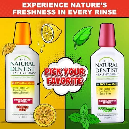 The Natural Dentist Healthy Gums Orange Zest Mouth Wash 1 L (33.8 Fl Oz) | Alcohol-Free Oral Care thumbnail 7