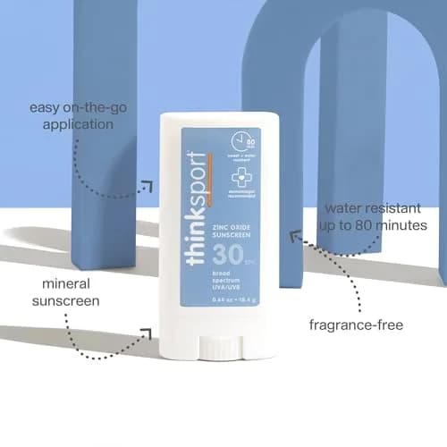 Thinksport Mineral Sunscreen Stick SPF 30, 18g (0.64 Oz) | Broad Spectrum UVA/UVB Protection thumbnail 2