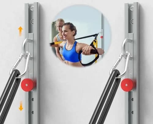 KOMOHOM Adjustable Resistance Band Wall Anchor System with Automatic Locking Function 80" (203 cm) | Heavy Duty Steel Mount for Home Gyms thumbnail 1