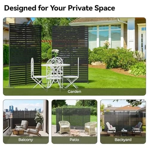 Diyfire Outdoor Privacy Screen 72" H x 47" W | Weather-Resistant Freestanding Panel for Patio & Balcony thumbnail 5