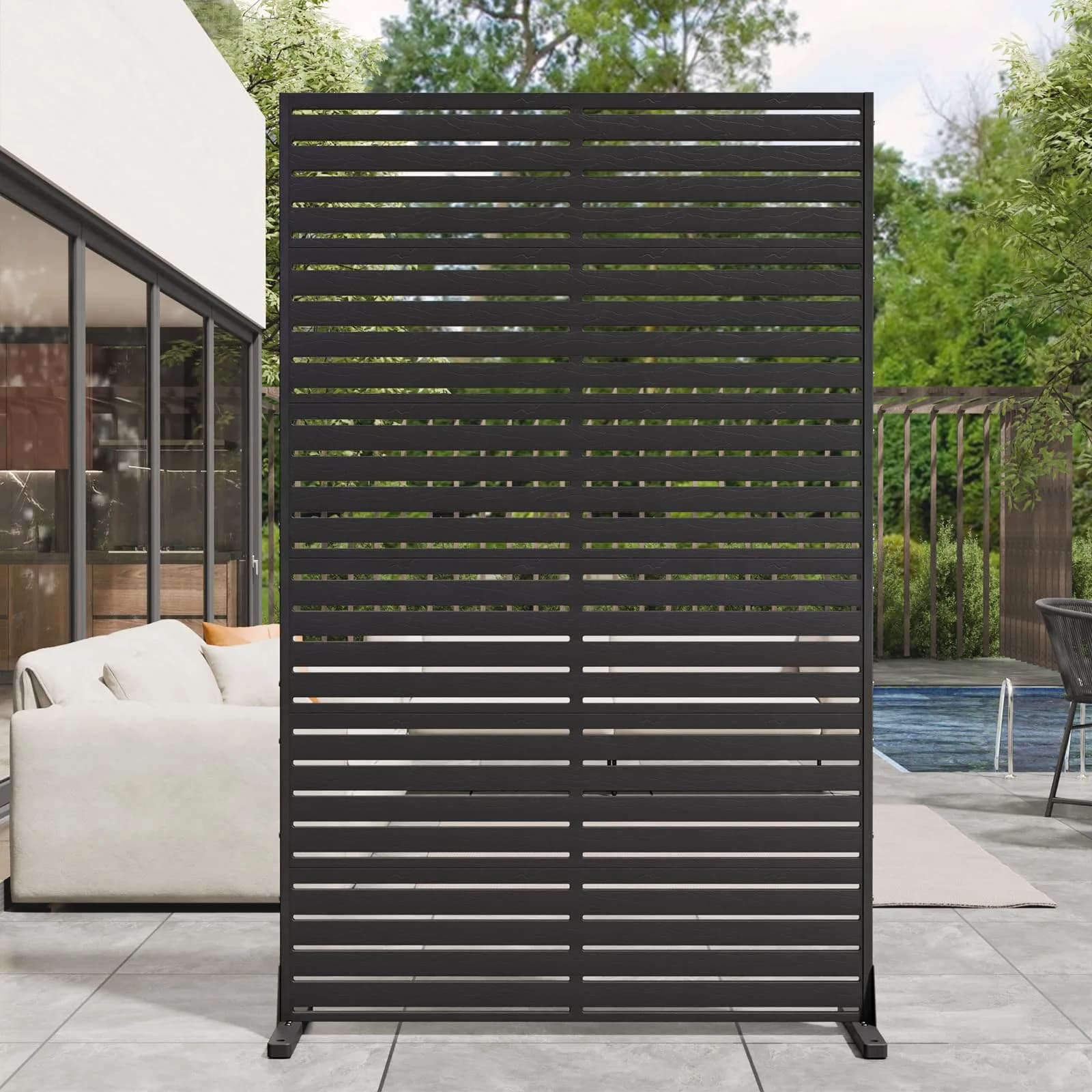 Diyfire Outdoor Privacy Screen 72" H x 47" W | Weather-Resistant Freestanding Panel for Patio & Balcony