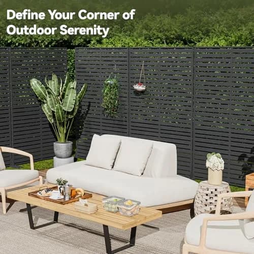 Diyfire Outdoor Privacy Screen 72" H x 47" W | Weather-Resistant Freestanding Panel for Patio & Balcony thumbnail 2