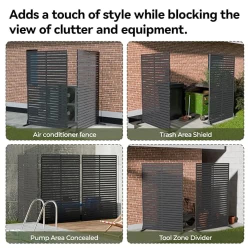 Diyfire Outdoor Privacy Screen 72" H x 47" W | Weather-Resistant Freestanding Panel for Patio & Balcony thumbnail 4