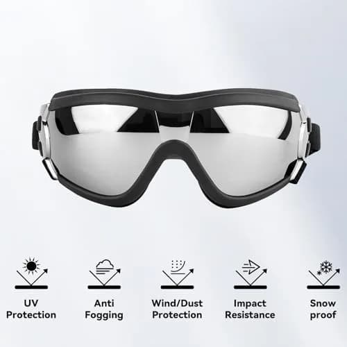 NAMSAN Dog Goggles Small to Medium Breed, Classic Black | UV Protection for Outdoor Adventures thumbnail 4