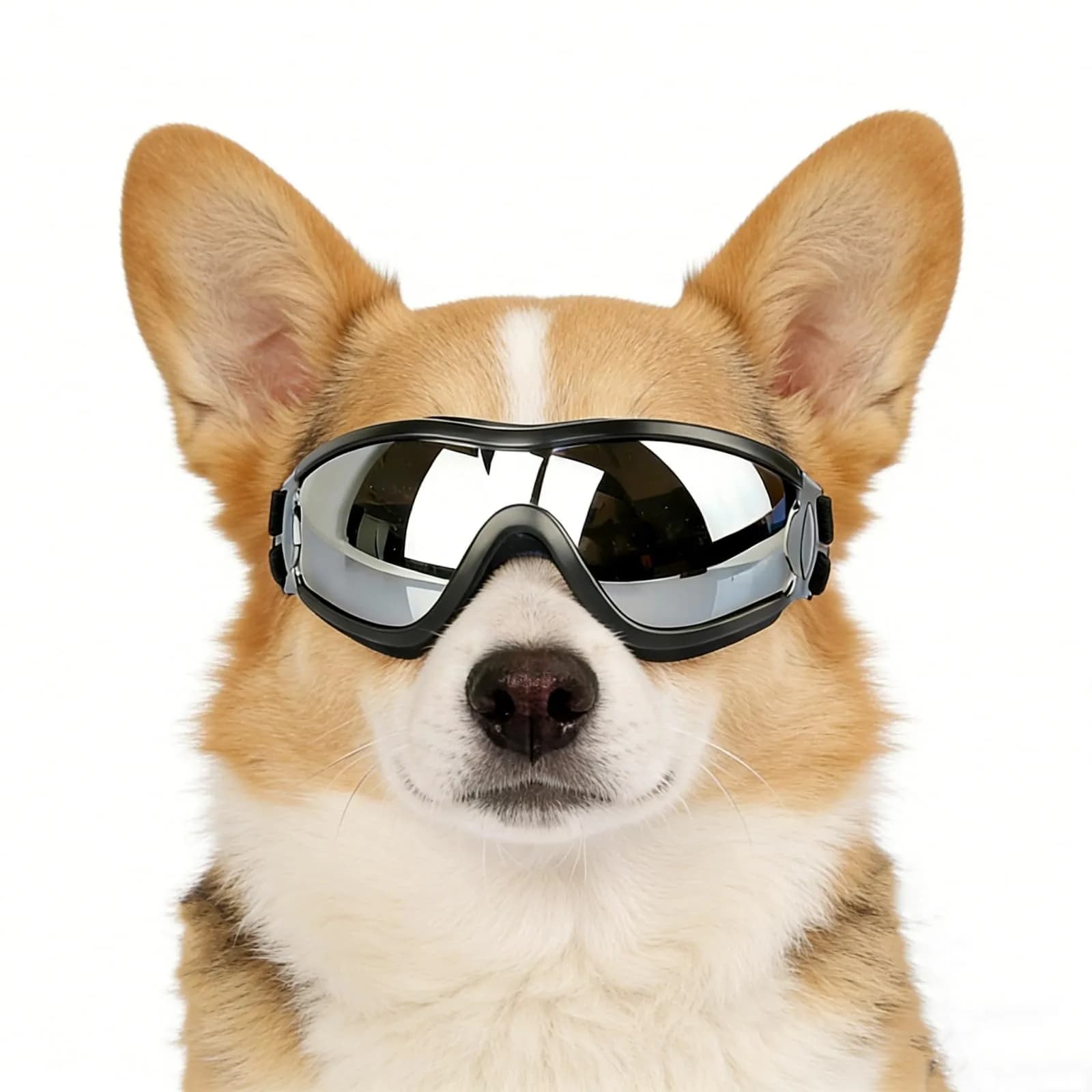 NAMSAN Dog Goggles Small to Medium Breed, Classic Black | UV Protection for Outdoor Adventures — Classic Black
