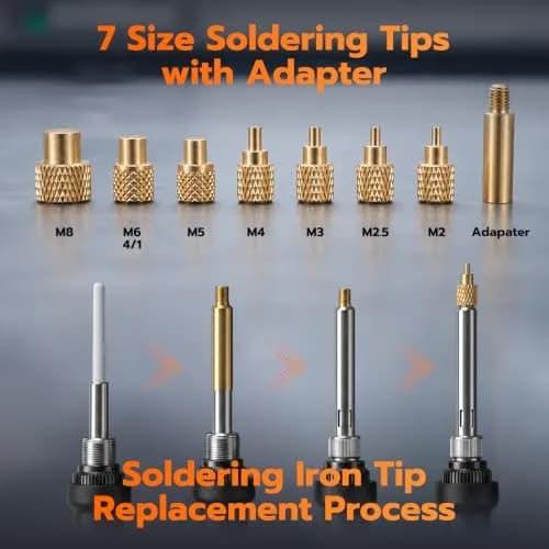 3DZWMAN Vertical Heat Set Insert Tool with 380PCS Inserts & Tips M2-M8 | 410mm Insertion Height, Aluminum Structure, 1.8kg thumbnail 4