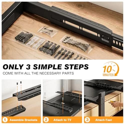 TAVR Furniture Universal TV Stand Legs Mount for 24-80 inch TVs | Supports VESA 800x500mm, Max 150 lbs thumbnail 6