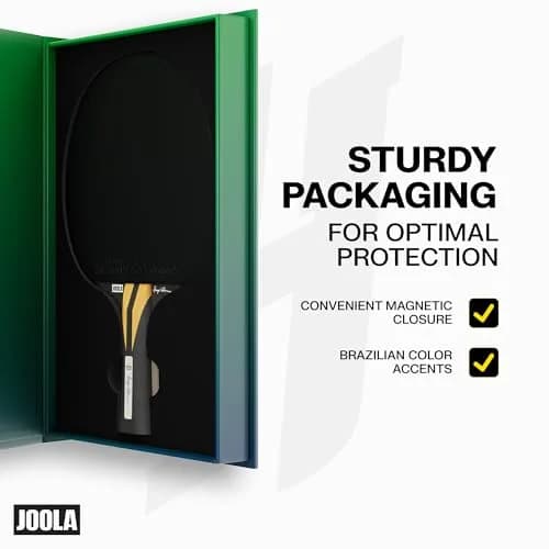 JOOLA Hugo Calderano Infinity Carbon Table Tennis Racket – Ergonomic Flared Grip - ITTF Approved Rubbers - Competition Paddle for Power Players - 185g thumbnail 5