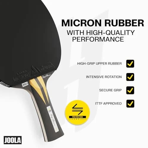 JOOLA Hugo Calderano Infinity Carbon Table Tennis Racket – Ergonomic Flared Grip - ITTF Approved Rubbers - Competition Paddle for Power Players - 185g thumbnail 3