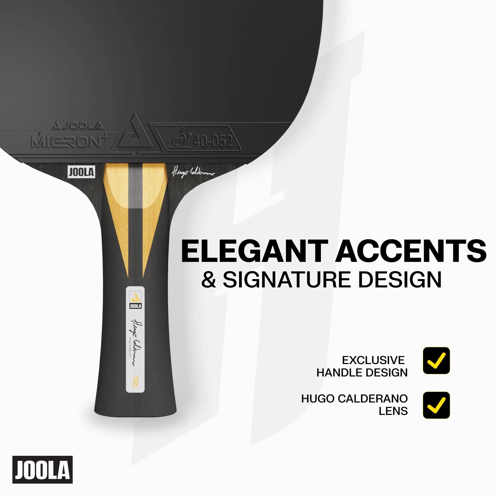 JOOLA Hugo Calderano Infinity Carbon Table Tennis Racket – Ergonomic Flared Grip - ITTF Approved Rubbers - Competition Paddle for Power Players - 185g - view 4