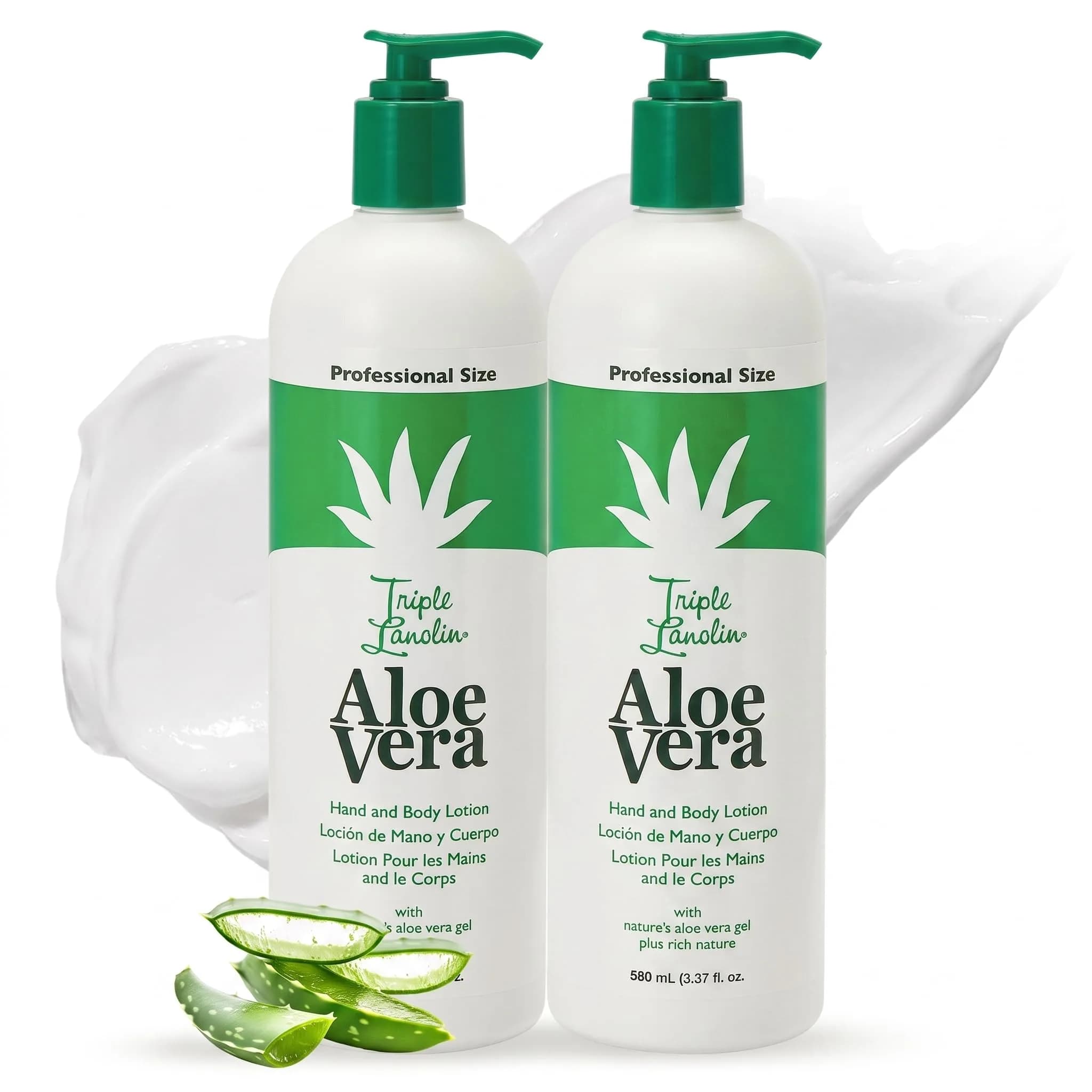 Triple Lanolin Aloe Vera Soothing Lotion 20 Fl Oz (40 Fl Oz) | Professional Bulk Moisturizer for All Skin Types - main product image