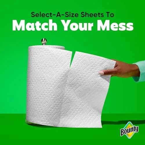 Bounty Select-A-Size Paper Towels, White, 6 Triple Rolls (738 Sheets Total) | The Quicker Picker Upper thumbnail 5