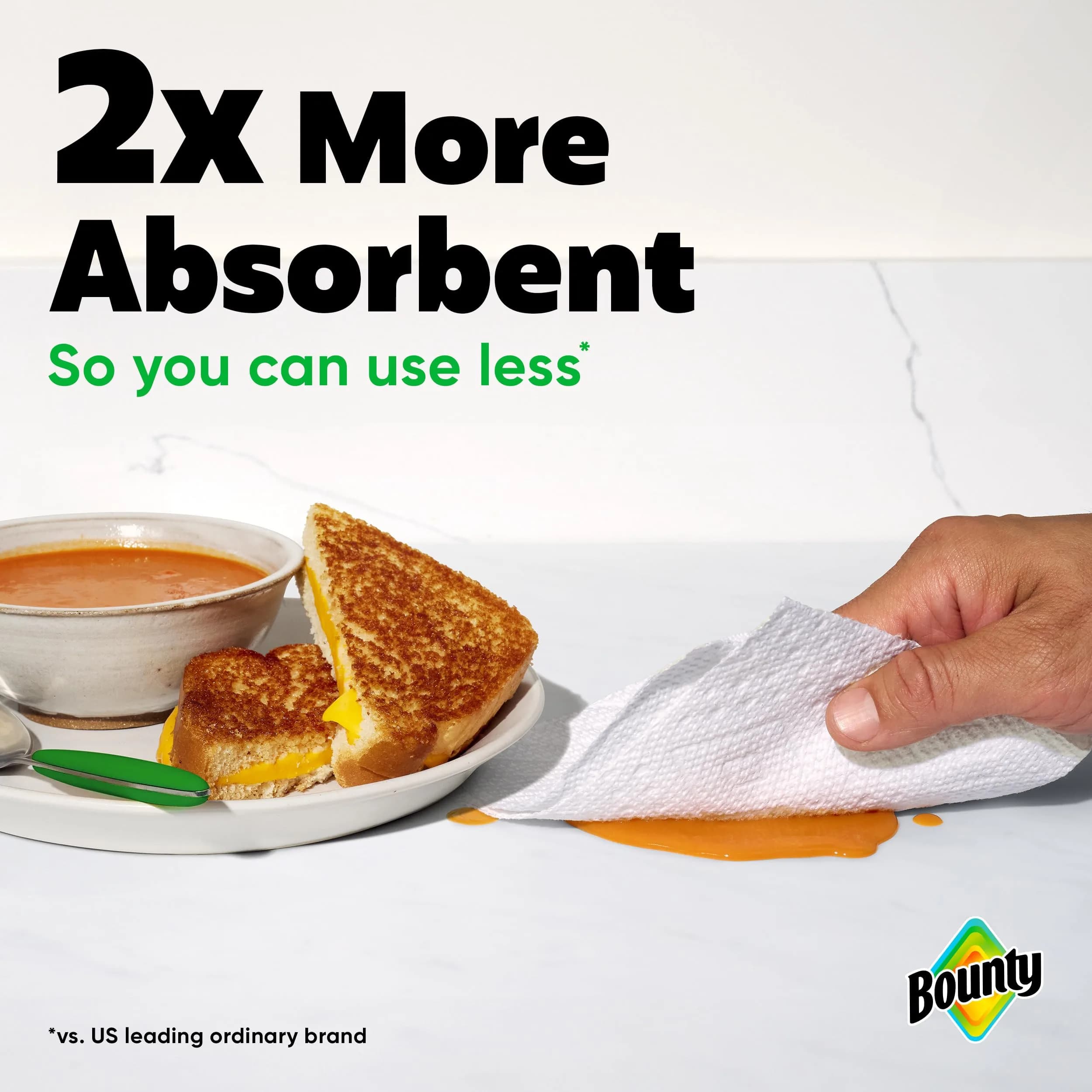Bounty Select-A-Size Paper Towels, White, 6 Triple Rolls (738 Sheets Total) | The Quicker Picker Upper - view 6