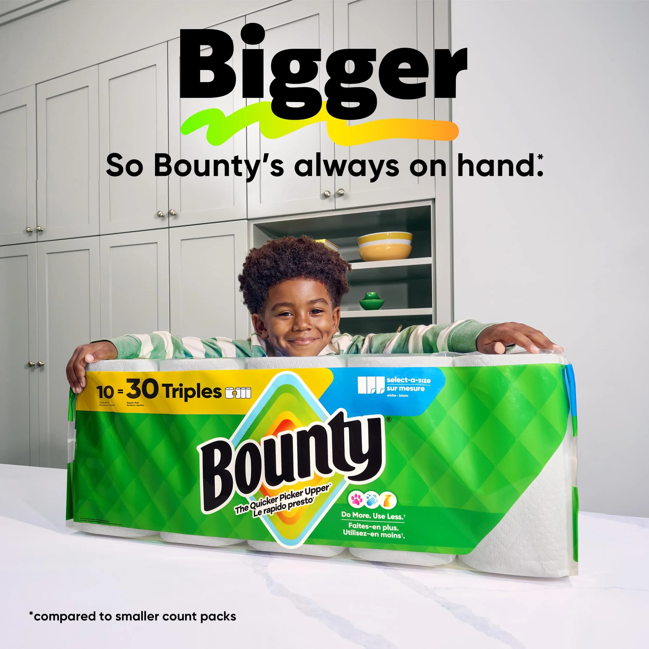 Bounty Select-A-Size Paper Towels, White, 6 Triple Rolls (738 Sheets Total) | The Quicker Picker Upper - view 8