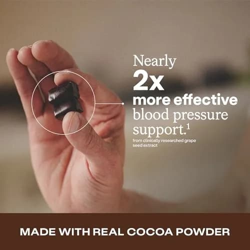 Humann SuperBeets Heart Chews Chocolate Flavor 60 Count (1.7 oz) | Nitric Oxide & Blood Pressure Support thumbnail 3
