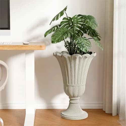 Diyfire 24" Tall Urn Planters for Outdoor Plants | Vintage Pedestal Design with Drainage thumbnail 7