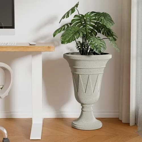 Diyfire 24" Tall Urn Planters for Outdoor Plants | Durable HDPE, Classic Trophy Design, Weather-Resistant thumbnail 7