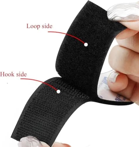 SANKA Heavy Duty Hook and Loop Tape Roll, Black, 2 in x 10 FT | Self-Adhesive Fastener with Industrial Strength thumbnail 3